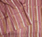 Pastel brown stripes chinnon crepe 107 saree
