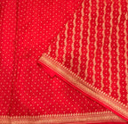 Red small butta pure benarasi crepe silk saree