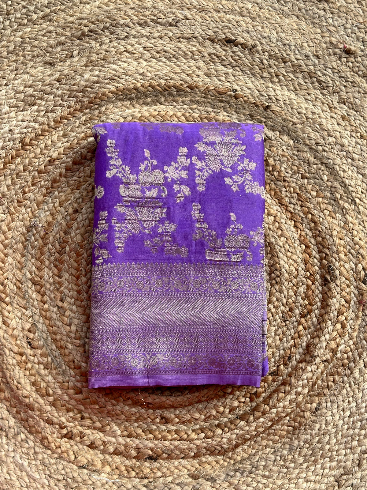 Lavender crushed georgette sarees jaal pattern