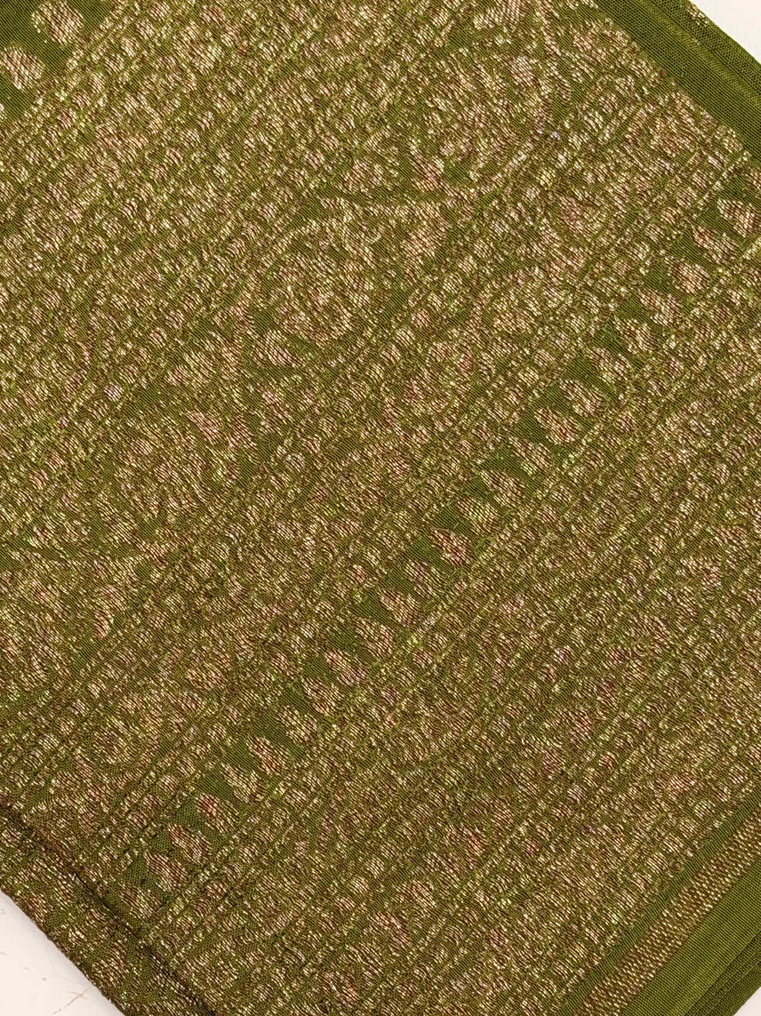 Light green Banaras blouse material 1 mtr