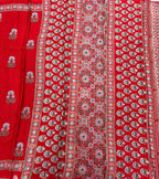 Bright Red pure Ajrak dola sarees