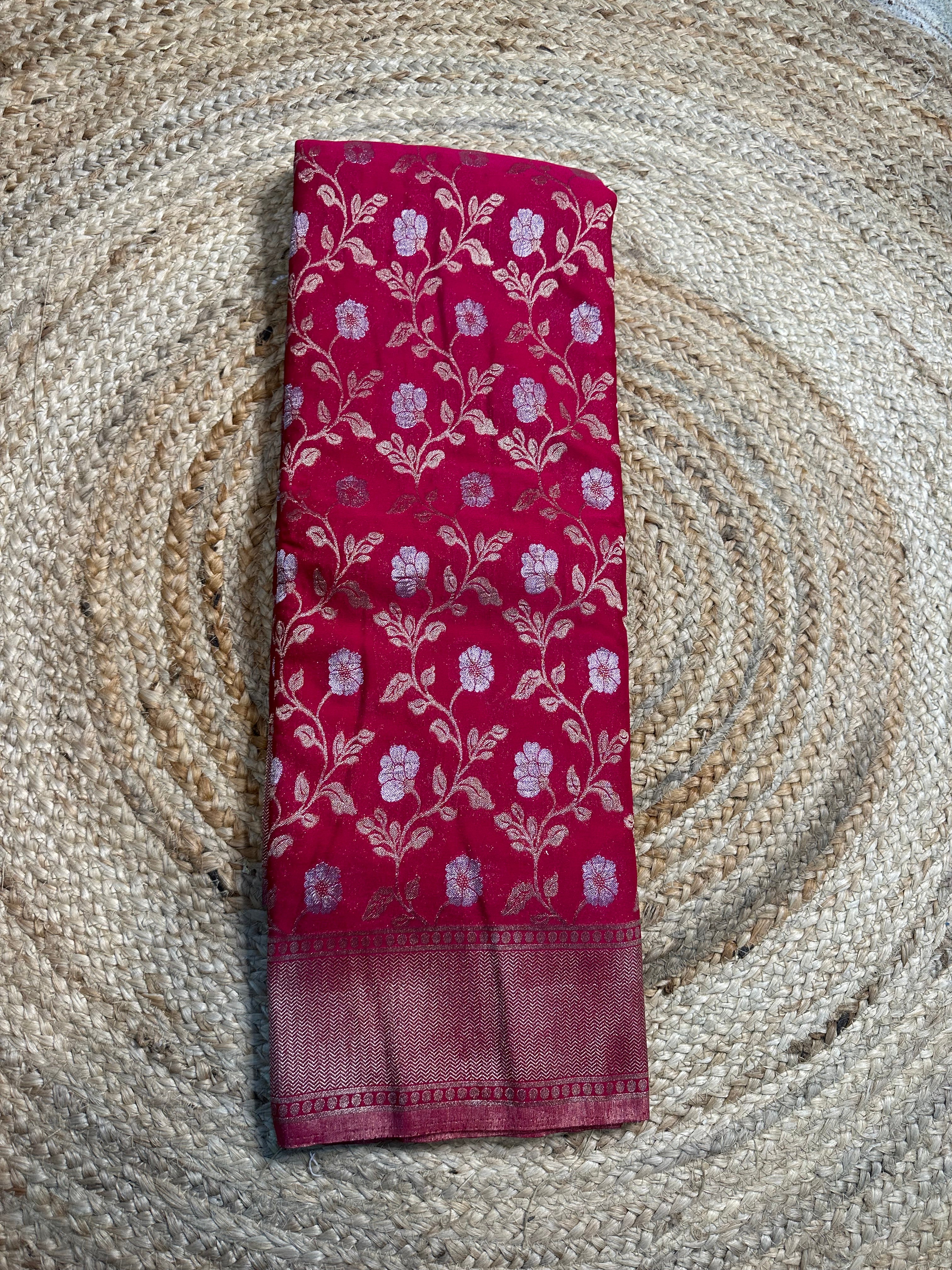 Rani pink designer georgette jaal pattern