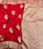Red mango Butta georgette small border saree