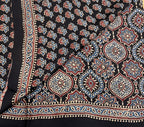 Black  pure Ajrak dola sarees