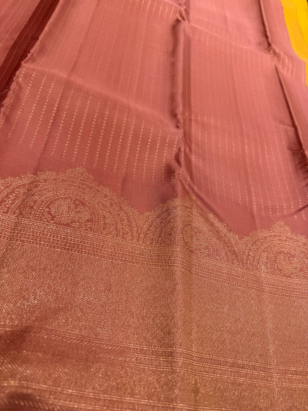 Pastel pink pure Kanjeevaram saree