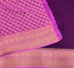 Purple pure benarasi crepe silk saree