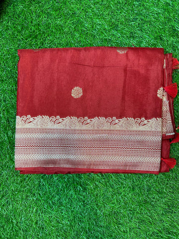 Marron dola silk with designer blouse