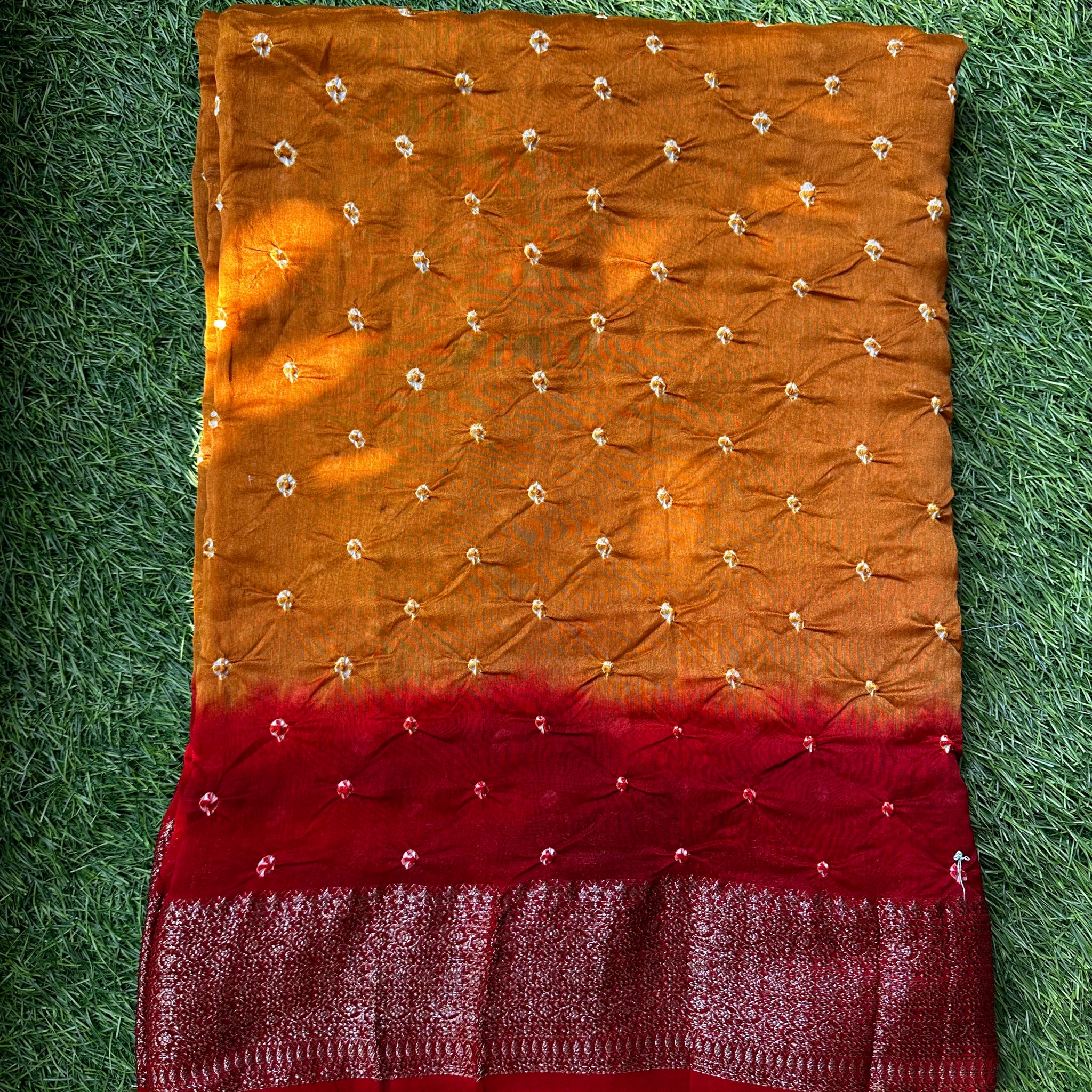 Chanderi silk with Bandini prints