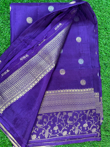 Dola silk saree in purple colour