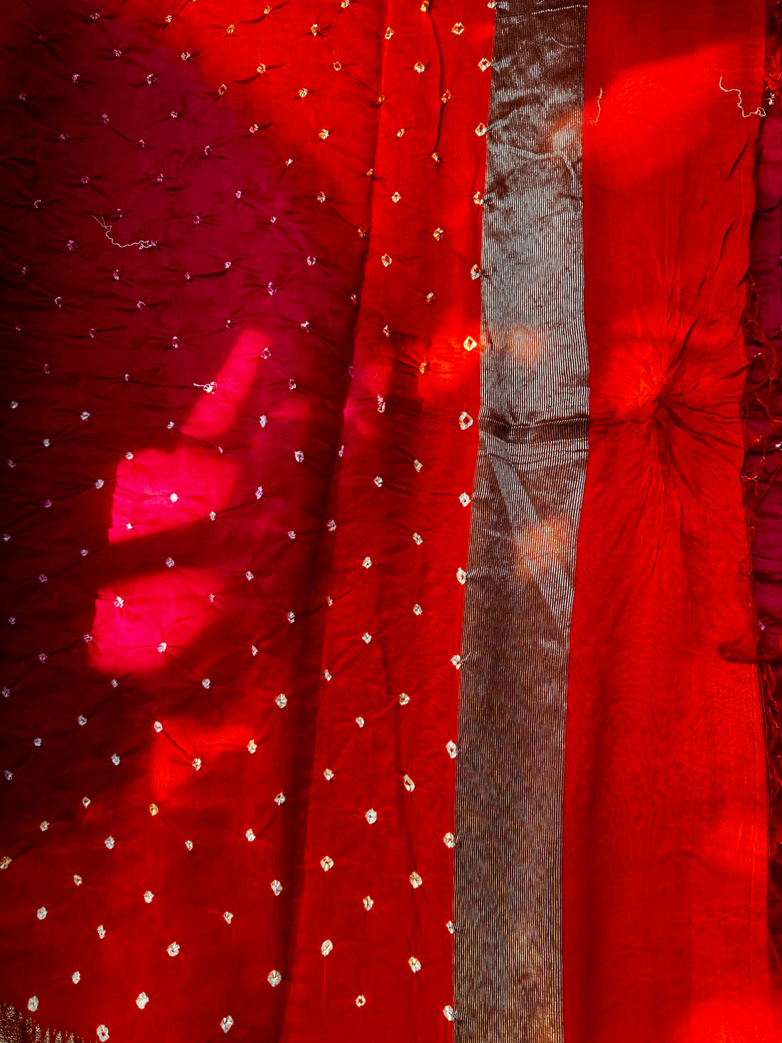 Chanderi silk with Bandini prints