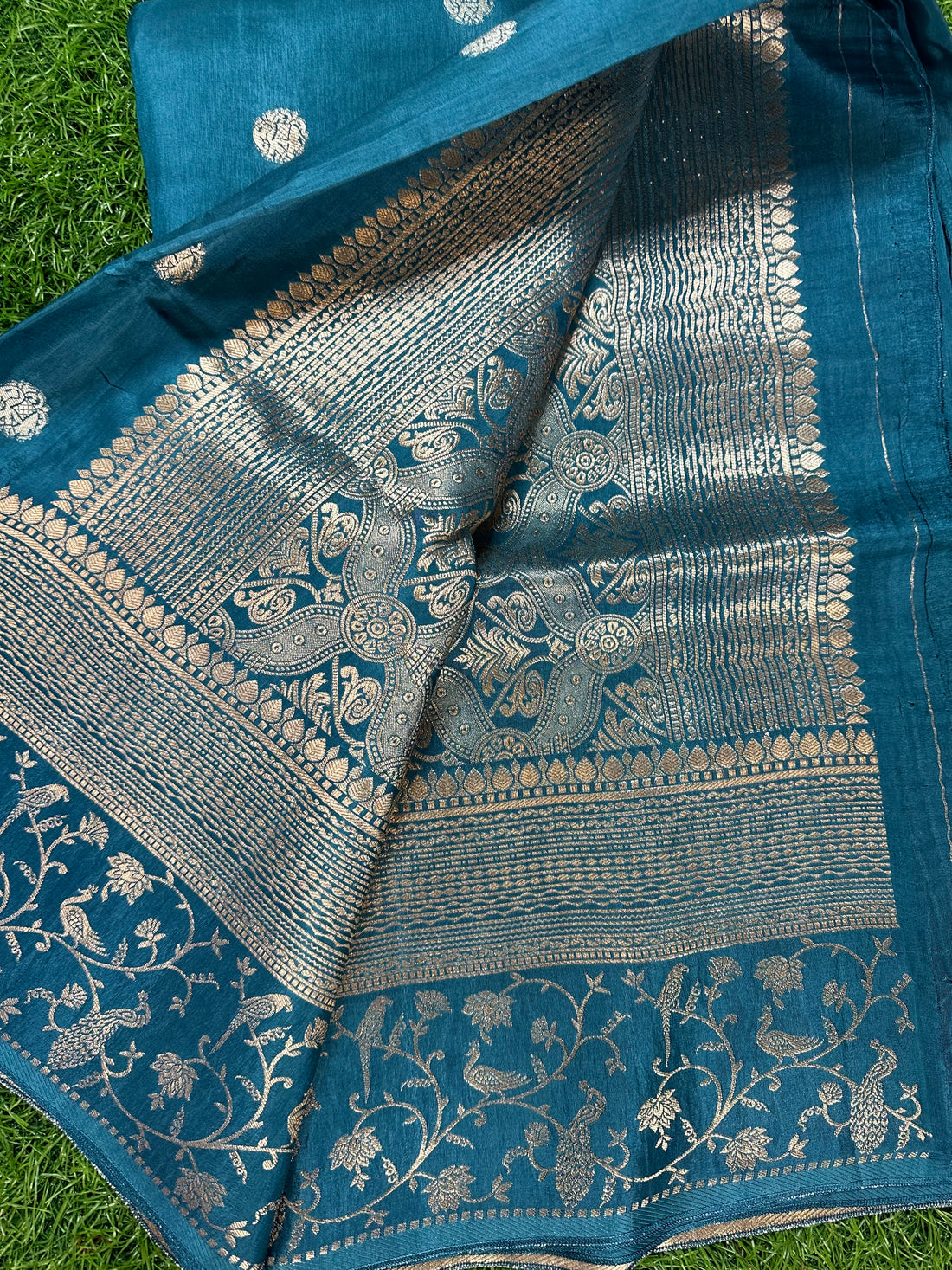 Dola silk saree in blue colour