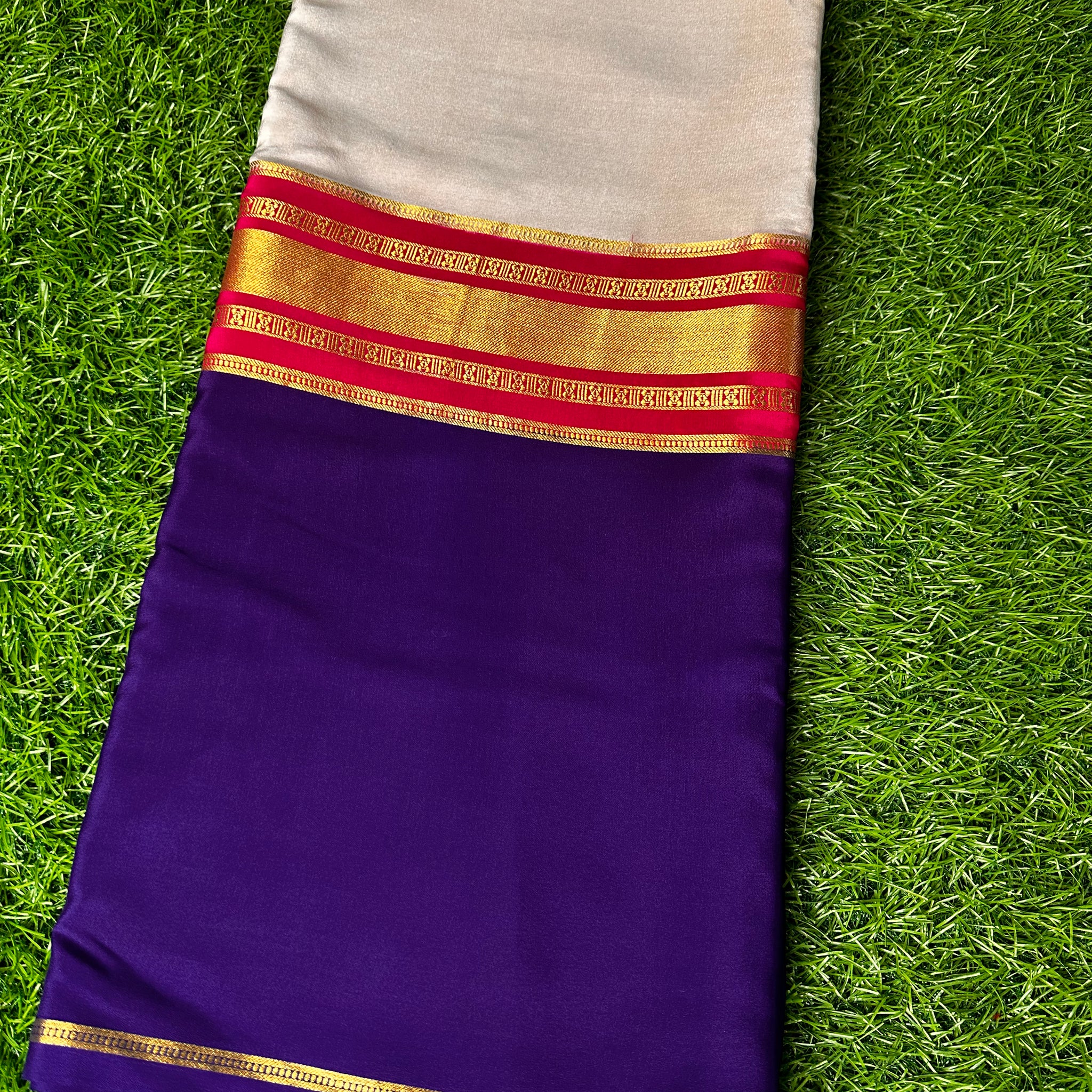 Pure Mysore Silk Crape in 3D pattern