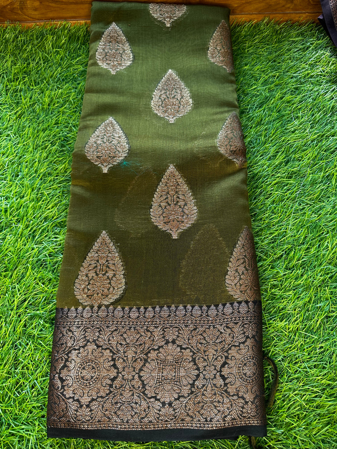 Green Chandheri cotton