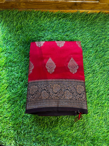 Red Chandheri cotton