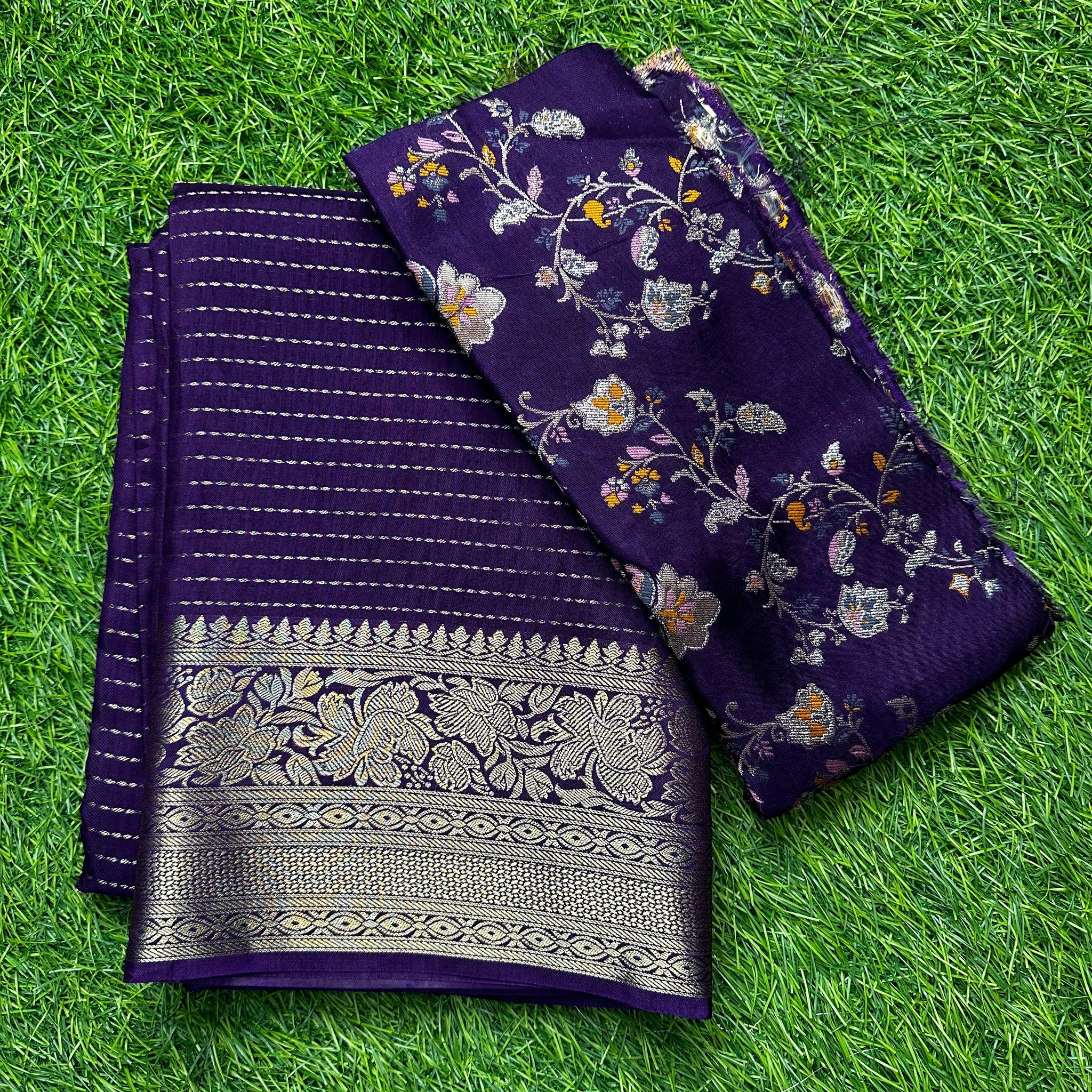 Moonga silk in purple shade