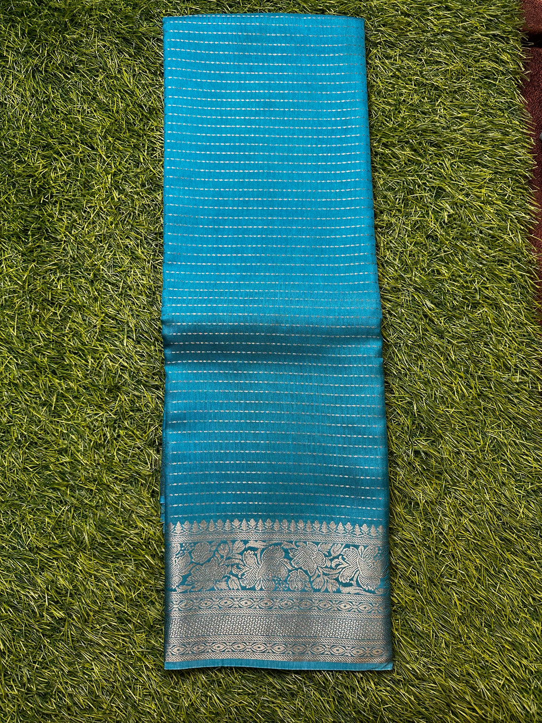 Moonga silk in blue shade