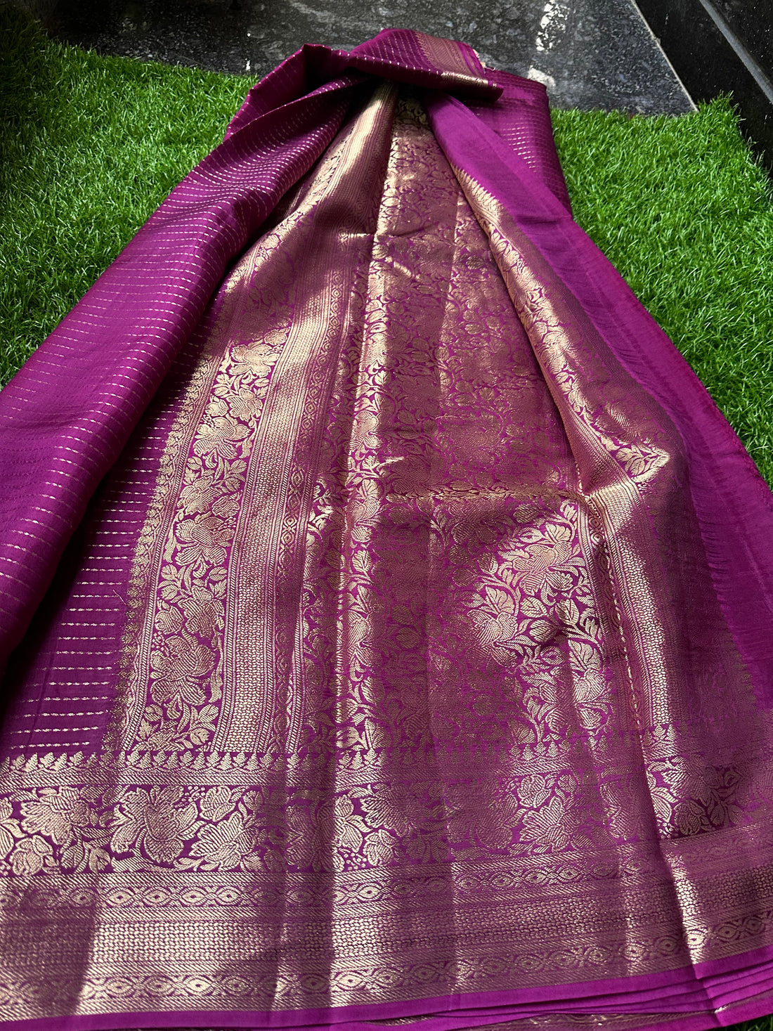 Semi moonga silk saree with designer blouse