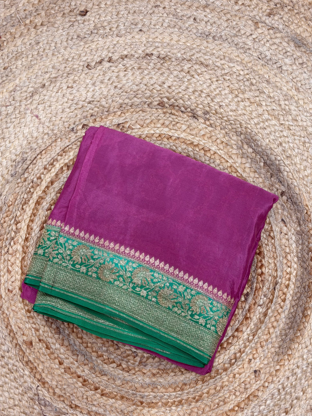 Pure Banaras crepe partley concept with silk mark