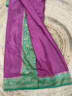 Pure Banaras crepe partley concept with silk mark