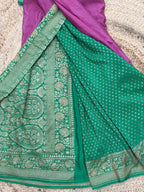 Pure Banaras crepe partley concept with silk mark
