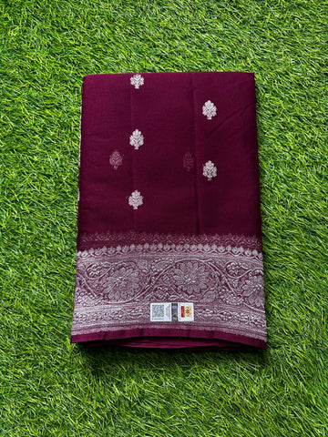 Magenta pure Khadi chiffon