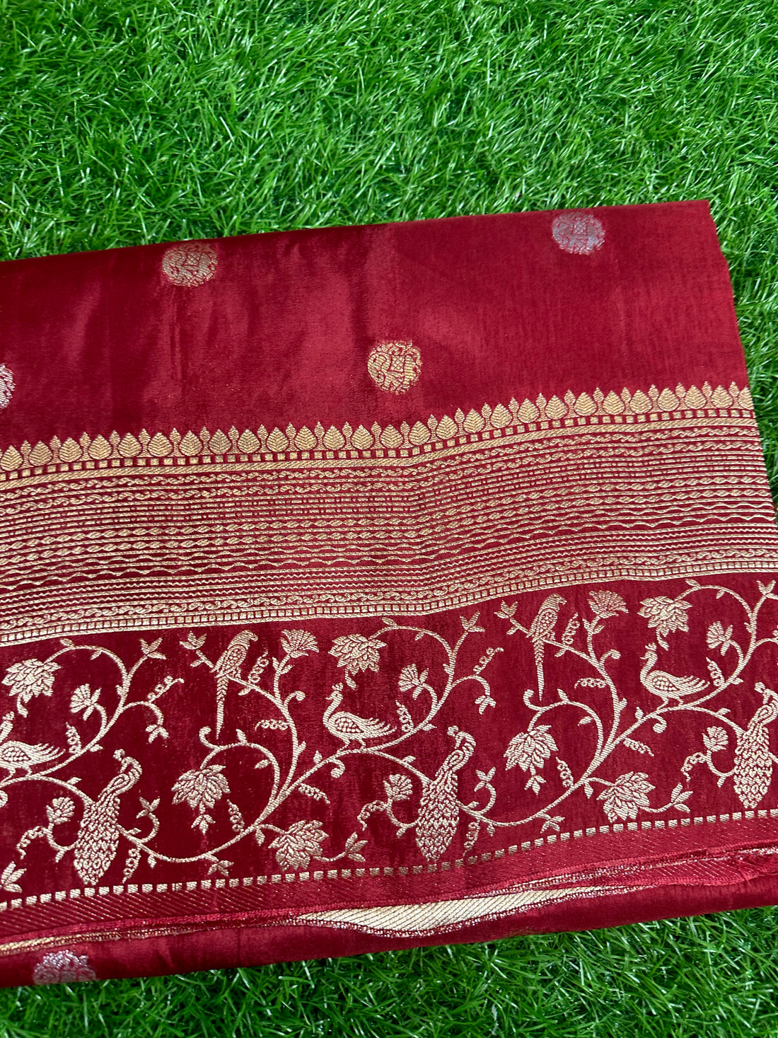 Dola silk saree in maroon colour