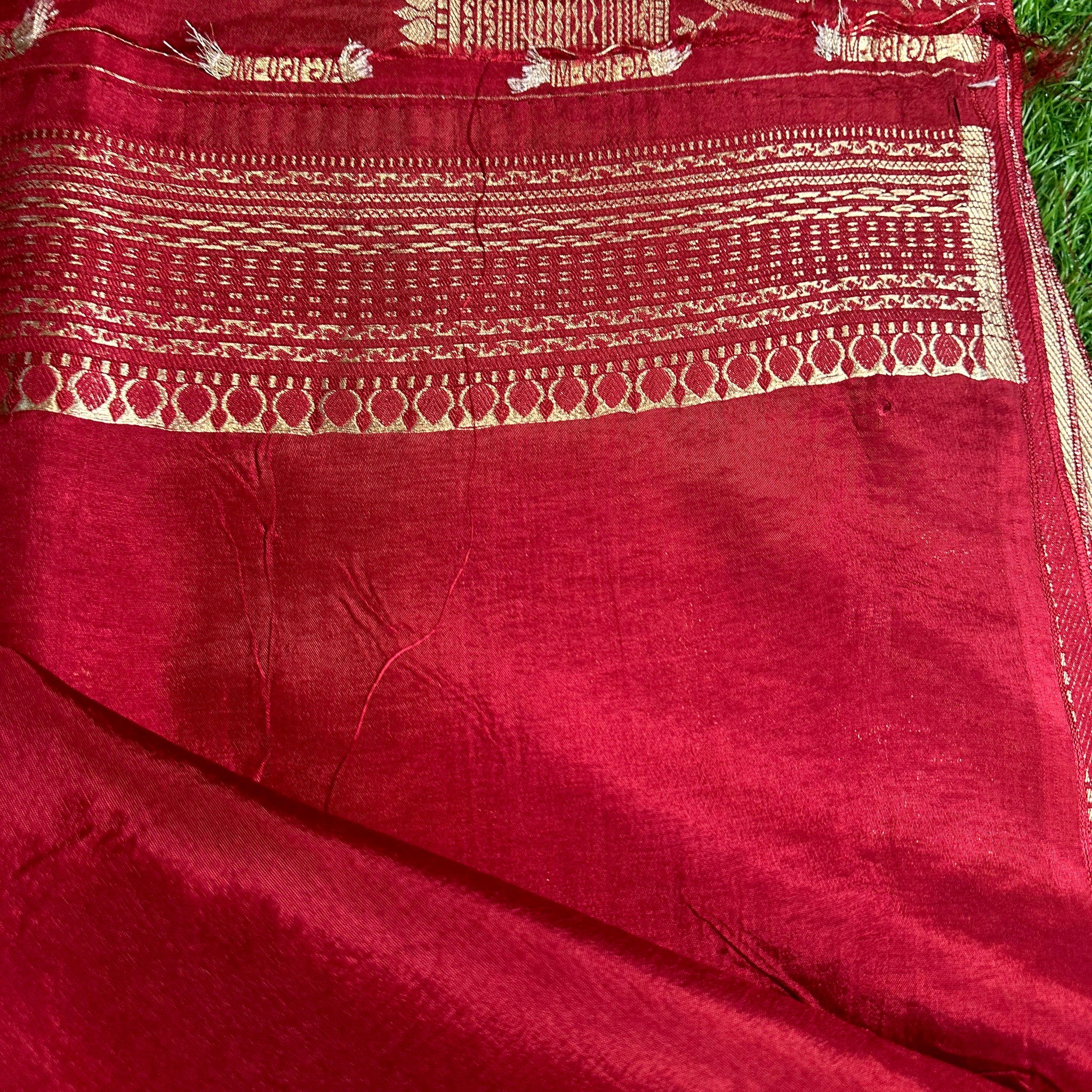 Dola silk saree in red colour