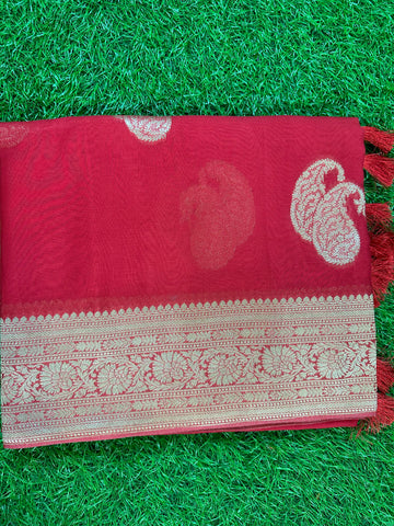 Dola silk saree in mango butta