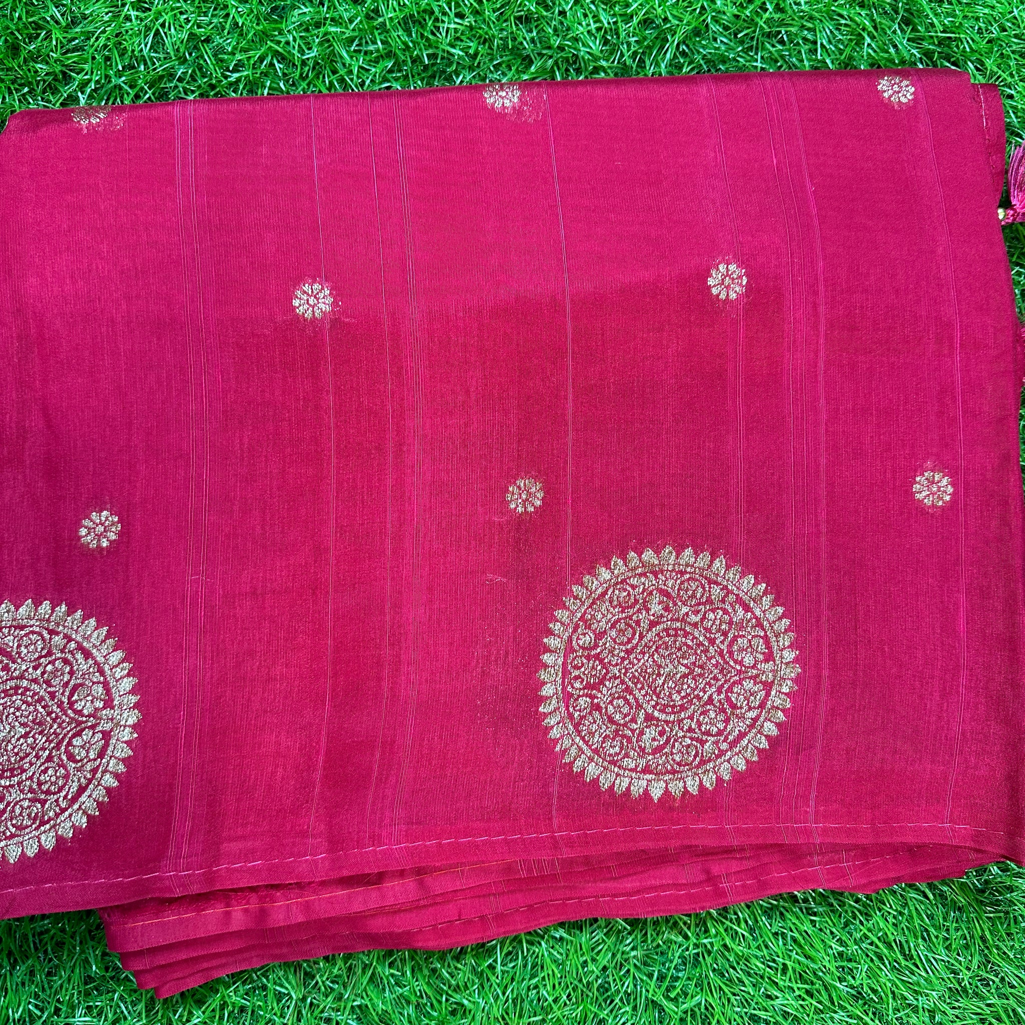 Dola silk saree with round border