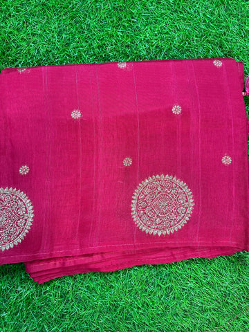 Dola silk saree with round border