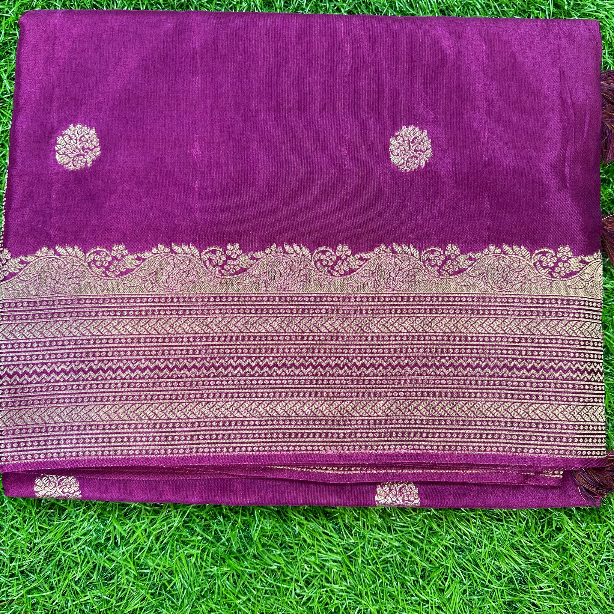 Dola silk saree in purple colour