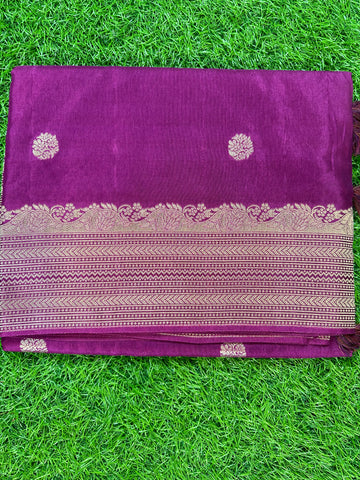 Dola silk saree in purple colour