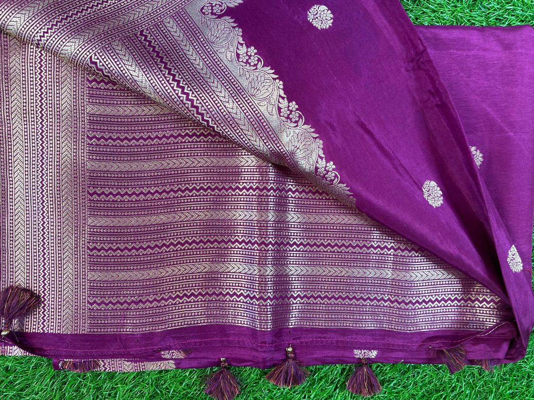 Dola silk saree in purple colour