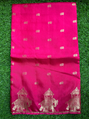 Dola silk in elephant border