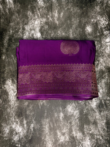 Purple satin silk