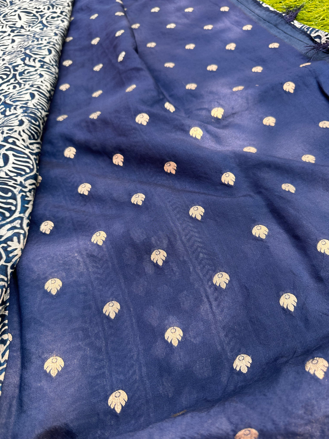 Dola crepe kalamkari design