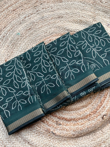 Budget range kalamkari green saree