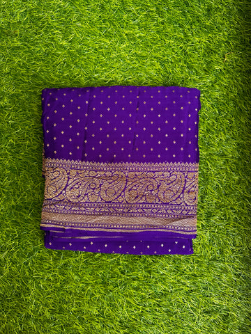 Purple pure crepe Banaras