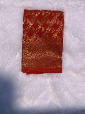 Orange jaal Banarasi blouse -1m