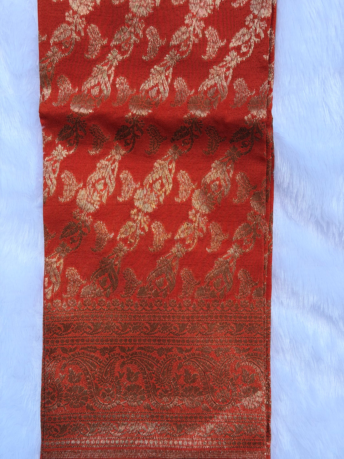 Orange jaal Banarasi blouse -1m