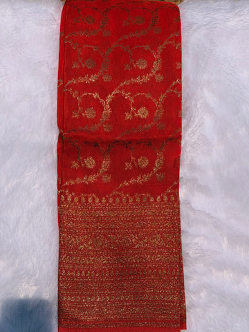 Red jaal Banarasi blouse-1m