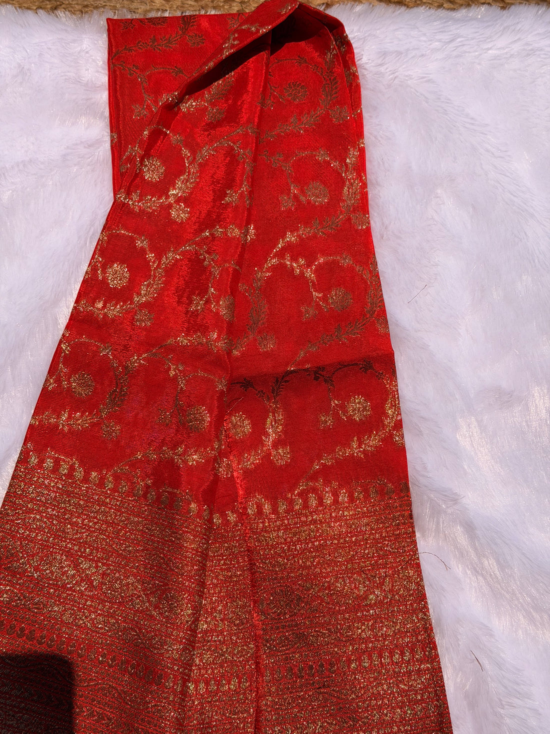 Red jaal Banarasi blouse-1m