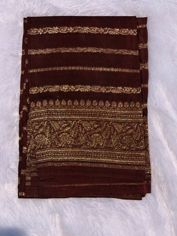 Brown Banarasi blouse