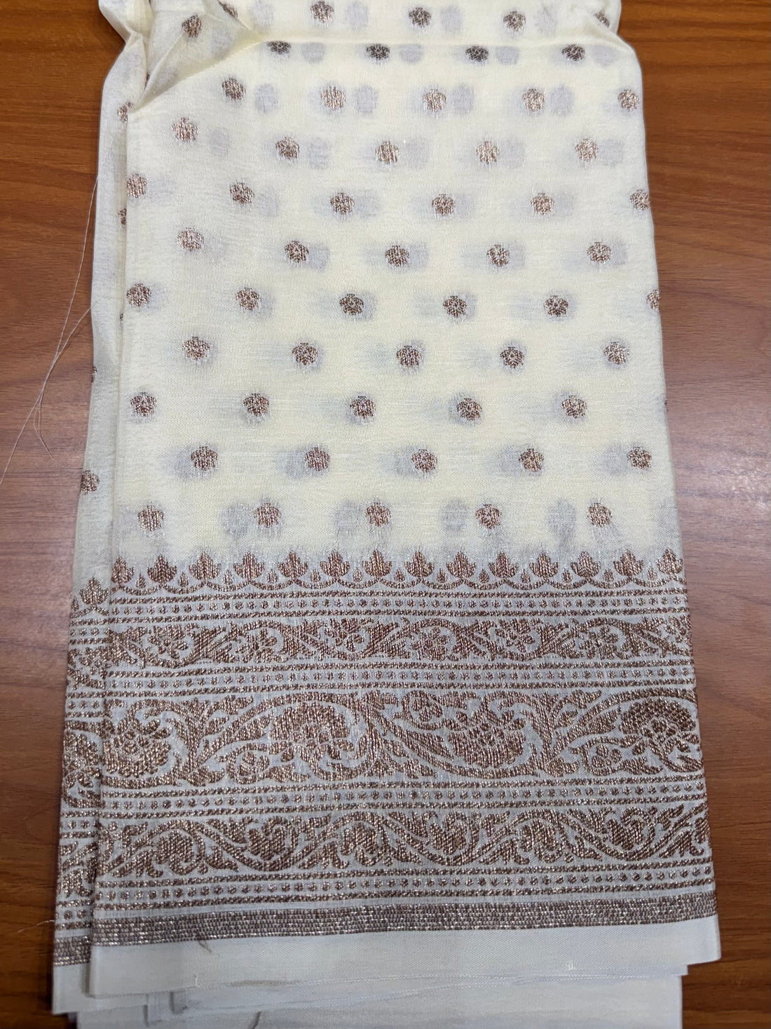 Half white butta Banarasi blouse-1m