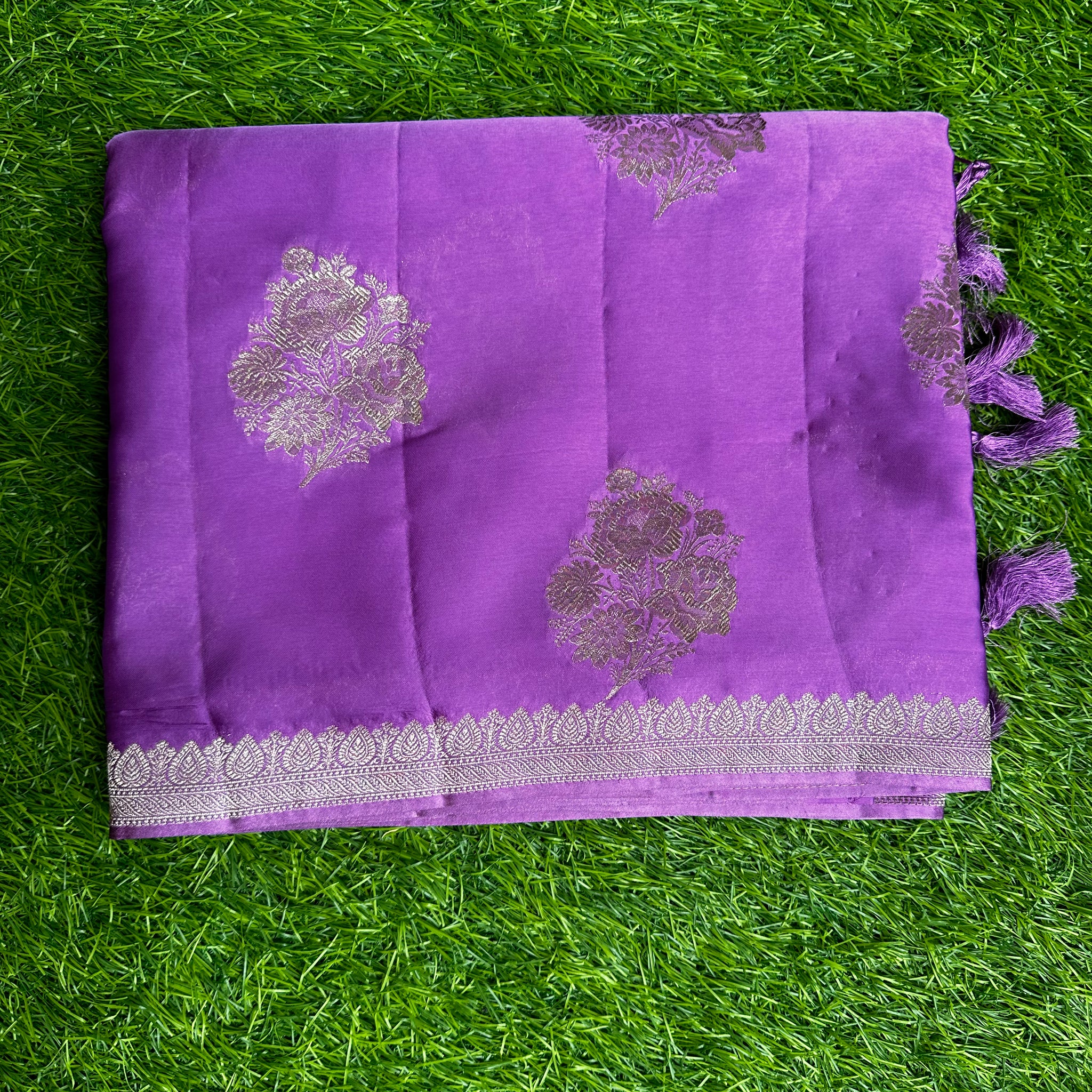 Lavender pure satin silk