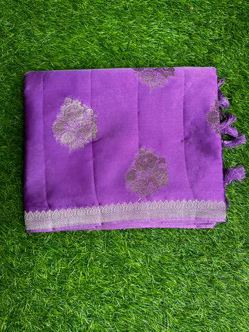 Lavender pure satin silk