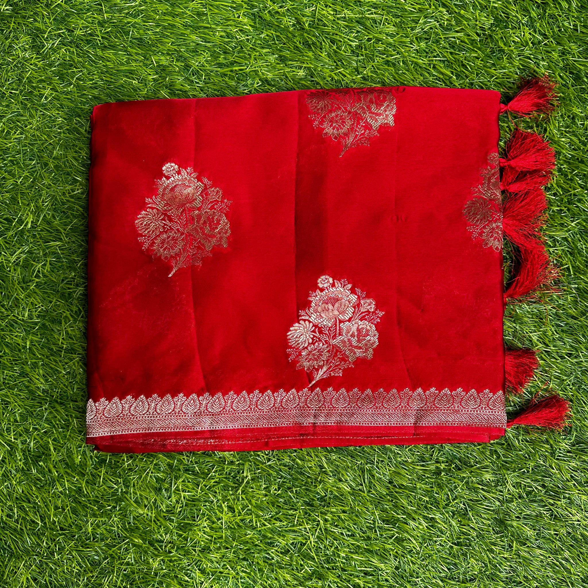 Red pure satin silks