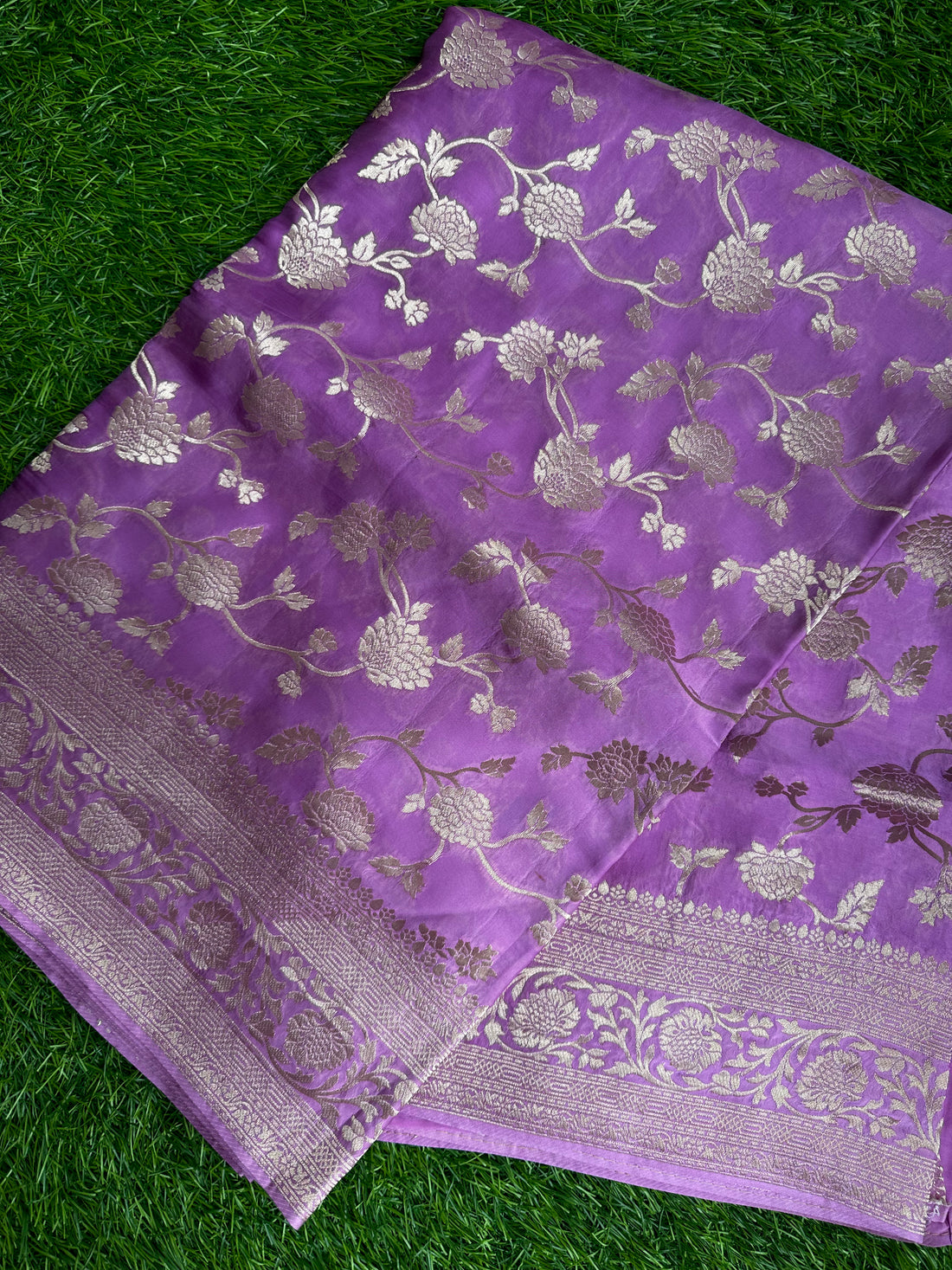 Pure lavender satin silk