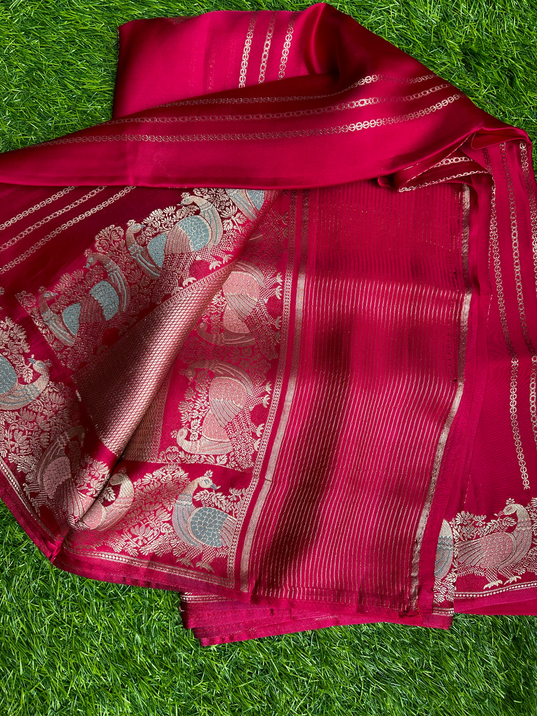 Pink pure satin silk