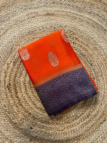 Orange with wine soft crepe big butta